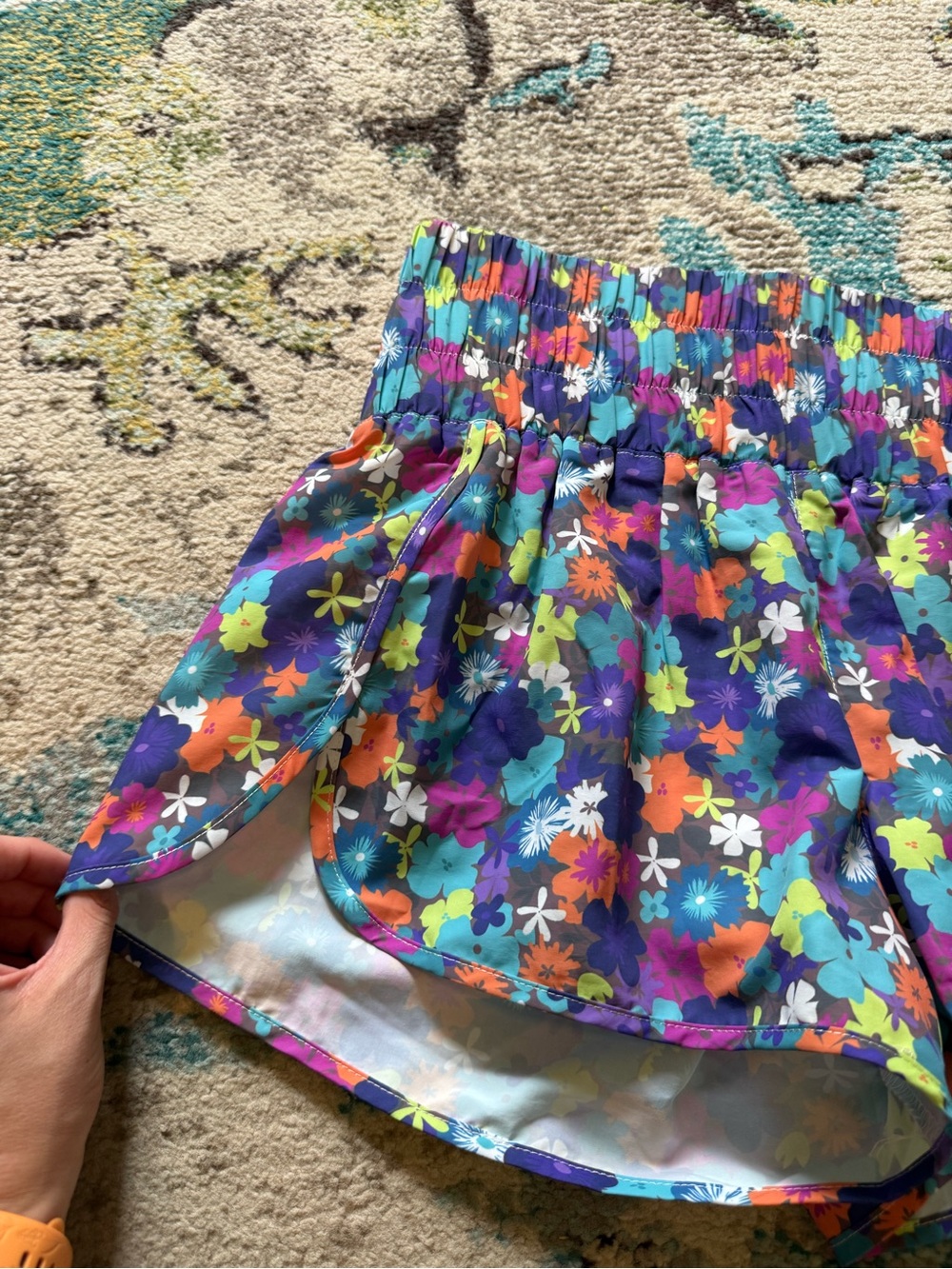 SSYS Multicolor Floral High Waist Running Shorts Size Medium - Picture 3 of 6